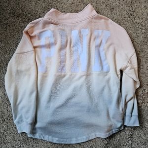 PINK ombre ¾ zip sweatshirt- Size Medium